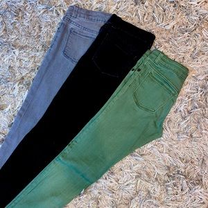 Jeggings army green,black and gray